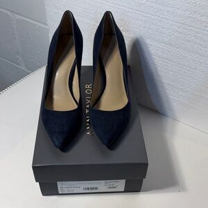 Ann Taylor Mila Dark Blue Suede Heels